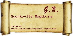 Gyurkovits Magdolna névjegykártya