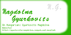 magdolna gyurkovits business card